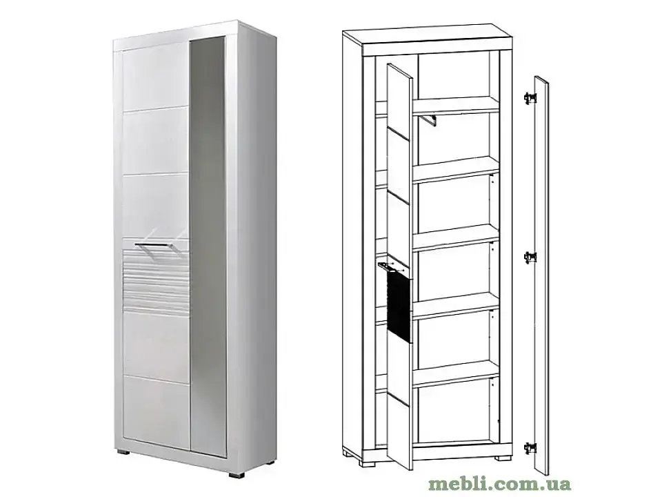 ФЛЕЙМС Шафа з дзеркалом БРВ (ВМК) 1L1D-20-7