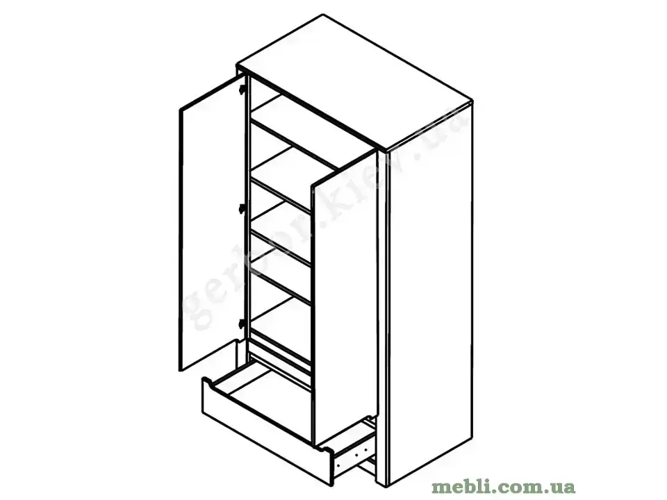 ЕРІКА Шафа Гербор 2D1S