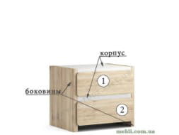 POSSI Тумба приліжкова 2S-55 BRW Польща