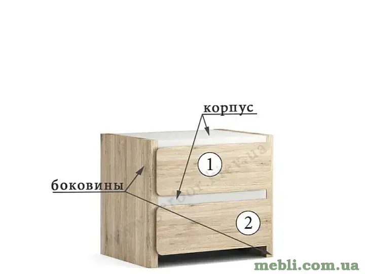 POSSI Тумба приліжкова 2S-55 BRW Польща