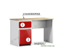 POSSI Стіл письмовий BIUS-8-12 BRW Польща