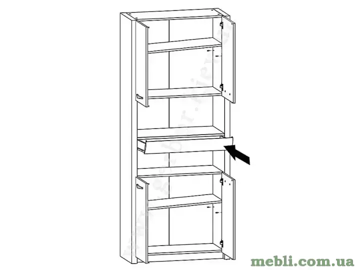 EXECUTIVE Стелаж 4D1S-22-9 BRW Польща
