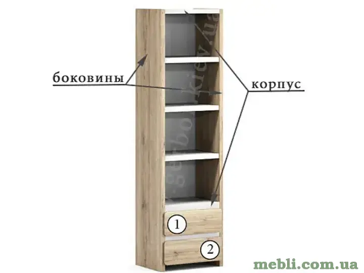 POSSI Стелаж 2S-20-5 BRW Польща
