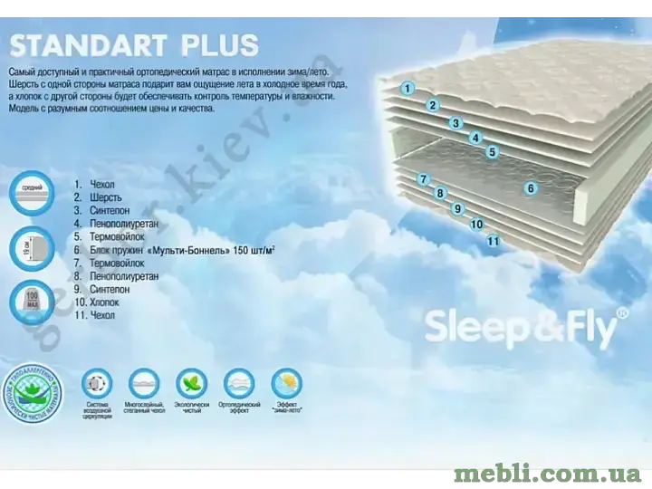 Матрац Sleep & amp-Fly Standart Plus EMM