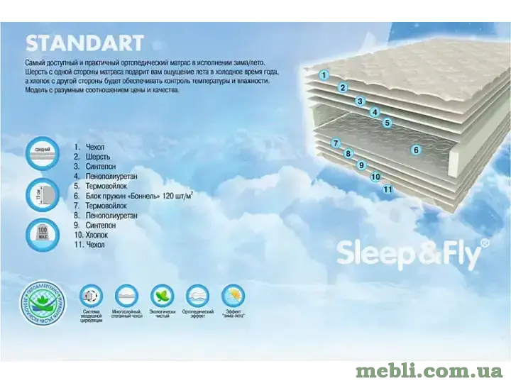 Матрац Sleep & amp-Fly Standart EMM