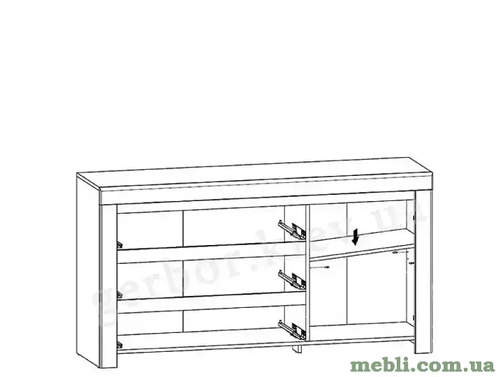 HOLTEN Комод 1D3S BRW Польща