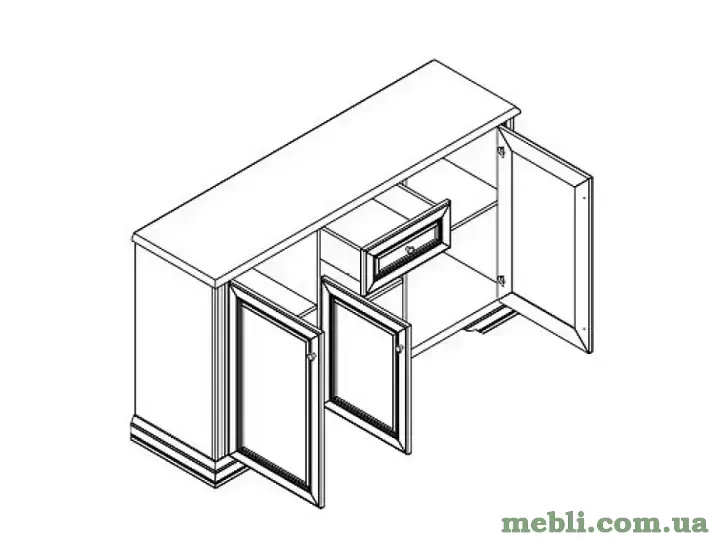 ВАЙТ Комод 3D1S Гербор