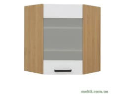 SEMI LINE Вітрина навісна кутова U-60-72 BRW Польща колір-білий