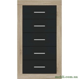 Комод в спальню Гербор Сара KOM5S Дуб сонома/Антрацит