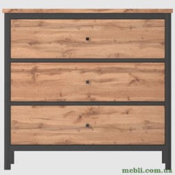 Комод у вітальню Гербор Чос KOM3S Дуб Тахо/Чорний