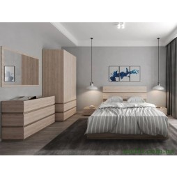 Комплект модульний в спальню Гербор Лаєр N100016 Дуб сонома трюфель/Дуб санремо світлий