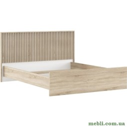Ліжко двоспальне Гербор Брус LOZ160 160x200 Дуб сонома/Німфея альба