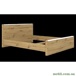 Ліжко двоспальне Гербор Рутенія LOZ160 160x200 Дуб артизан/Німфея альба