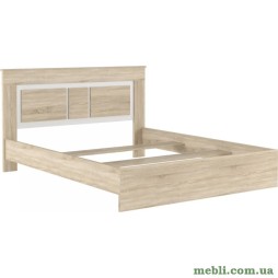 Ліжко двоспальне Гербор Сара LOZ160 160x200 Дуб сонома/Німфея альба