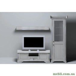 Модульна стінка для вітальні Гербор Вайт Ясен сніжний/Сосна срібна