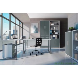 Модульна стінка для вітальні Гербор Кабі N100014 Попелястий/Антрацит