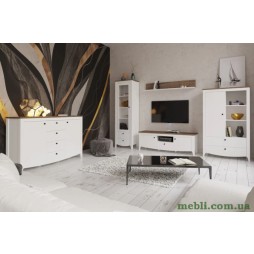 Модульна стінка для вітальні Гербор Каріна N100026 Попелястий/Антрацит