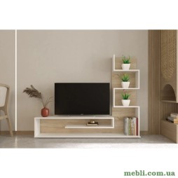 Модульна стінка для вітальні Гербор Снейк Німфея альба/Дуб сонома