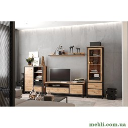 Модульна стінка для вітальні Гербор Чос N9961 Дуб Тахо/Чорний