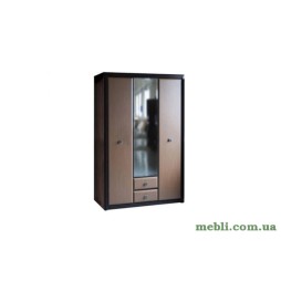 Шафа для одягу з дзеркалом Гербор Коен МДФ SZF3D2S Венге магія/Штрокс темний
