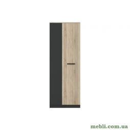 Шафа пенал для одягу Гербор Офіс Нью SZF2D Антрацит/Дуб сонома