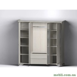 Шафа розпашна з ящиками Гербор Вайт 4D(2S) Ясен сніжний/Сосна срібна