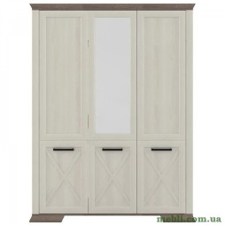 Шафа тридверна з дзеркалом Гербор Марсель SZF3D Ясен сніжний/Дуб сонома трюфель