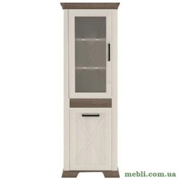 Пенал-вітрина Гербор Марсель REG1D1W Ясен сніжний/Дуб сонома трюфель