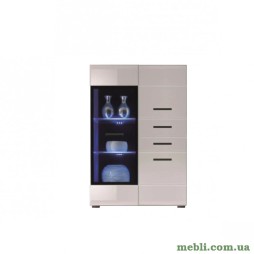 Пенал-вітрина Гербор Вушер REG1W2D2S L/P Німфея альба/Білий глянець