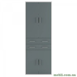 Пенал закритий з ящиками Гербор Кабі REG 4D2S/220 Попелястий/Антрацит