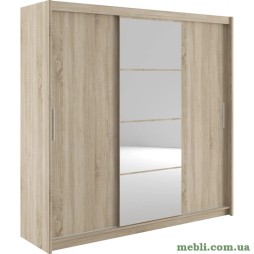Шафа-купе трьохдверна з дзеркалом Гербор Маріо 220 Дуб сонома