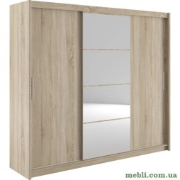 Шафа-купе трьохдверна з дзеркалом Гербор Маріо 240 Дуб сонома
