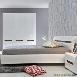 Комплект модульний в спальню ВМК (БРВ) Ацтека Білий/Білий глянець