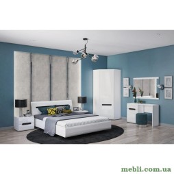 Комплект модульний в спальню ВМК (БРВ) Ацтека N77790 Білий/Білий глянець
