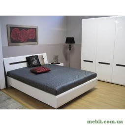 Комплект модульний в спальню ВМК (БРВ) Ацтека N77816 Білий/Білий глянець