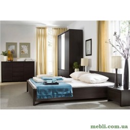 Комплект модульний в спальню ВМК (БРВ) Каспіан N77827 Дуб мілано темний