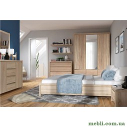 Комплект модульний в спальню ВМК (БРВ) Каспіан N77828 Дуб сонома