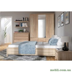 Комплект модульний в спальню ВМК (БРВ) Каспіан N77829 Дуб сонома