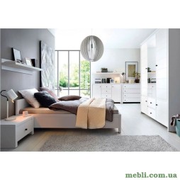 Комплект модульний в спальню ВМК (БРВ) Крістіна N77830 Білий/Білий глянець