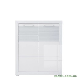 Комод з дверцятами ВМК (БРВ) Флеймс REG2D/11/9 Білий/Білий глянець