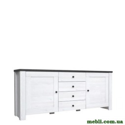 Комод у вітальню ВМК (БРВ) Антверпен II 2D4S (телескопи) Ясен сніжний/Дуб морений