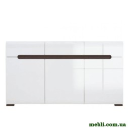 Комод у вітальню ВМК (БРВ) Ацтека KOM3D3S/8/15 N Білий/Білий глянець