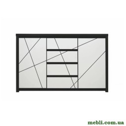 Комод у вітальню ВМК (БРВ) Каспіан МДФ KOM2D4S Венге магія/Білий сніг