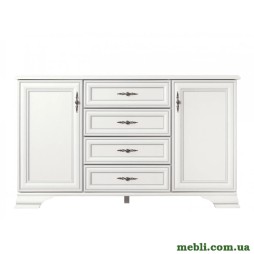 Комод у вітальню ВМК (БРВ) Кентукі KOM2D4S Білий альпійський