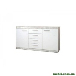 Комод у вітальню ВМК (БРВ) Кетлін KOM2D4S Бетон/Німфея альба