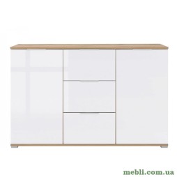 Комод у вітальню ВМК (БРВ) Злата KOM2D3S Дуб тахо/Білий матовий