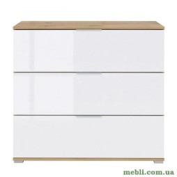 Комод у вітальню ВМК (БРВ) Злата KOM3S Дуб тахо/Білий матовий