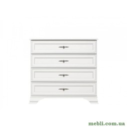 Комод в спальню ВМК (БРВ) Кентукі KOM4S Білий альпійський