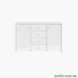 Комод в спальню ВМК (БРВ) Крістіна KOM2D4S Білий/Білий глянець