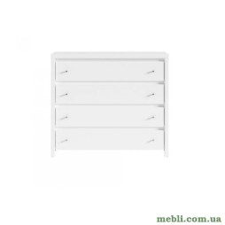 Комод в спальню ВМК (БРВ) Крістіна KOM4S Білий/Білий глянець